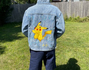 Custom denim jacket Hand painted, Denim painting, Customized denim jacket, Customized jeans,