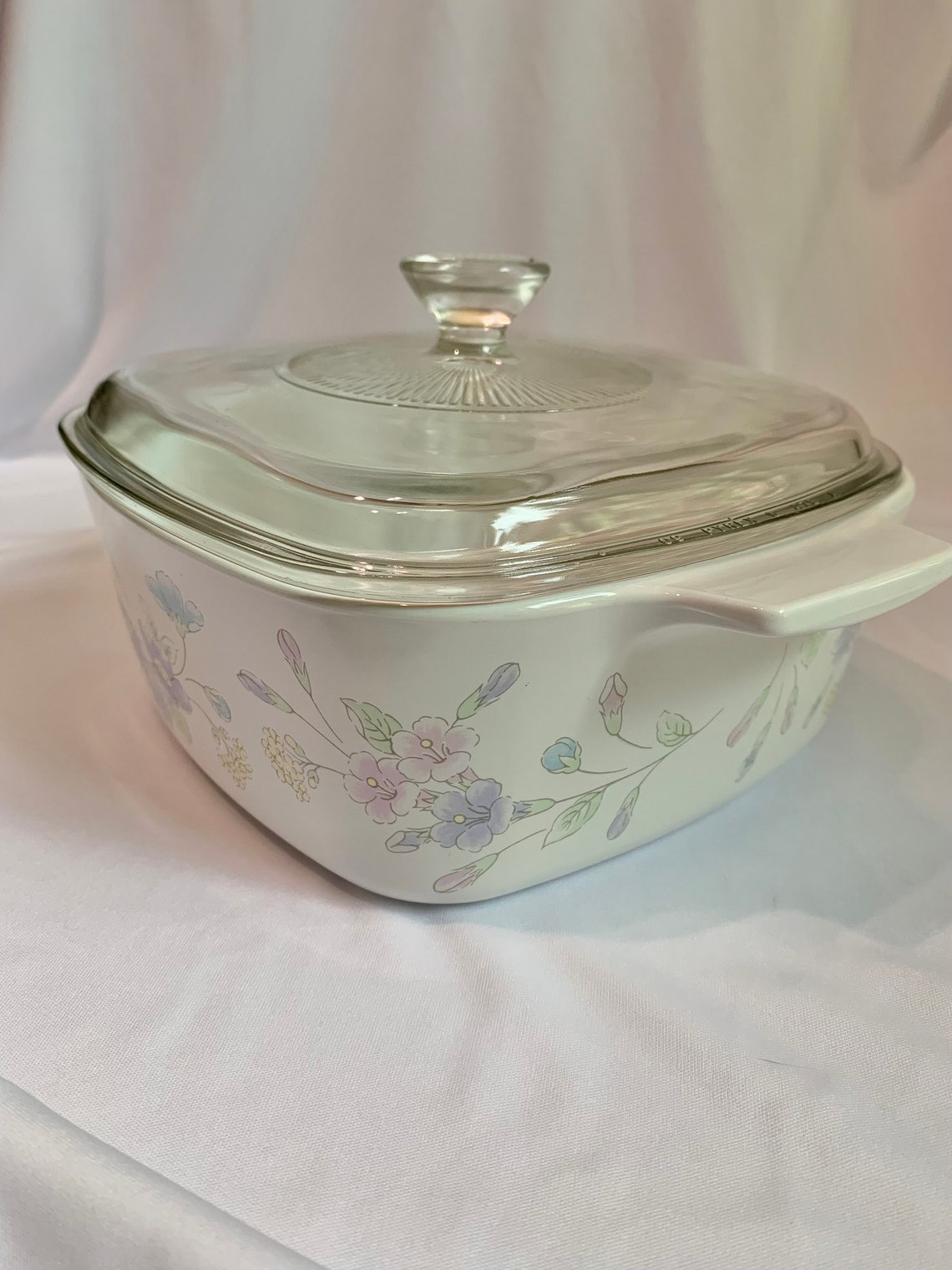 Vintage Corningware Pastel Bouquet Casserole Dish 1.5L Etsy