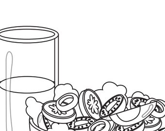 Download Drink Coloring Book Etsy