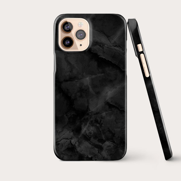 MARBLE Black, Phone Case, iPhone Case, Samsung Case, Google Pixel, LG, Marble Pattern Case, Granite, Marbled, Black, Minimal phone case