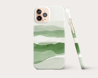 ABSTRACT Watercolour Green Phone Case, iPhone Case, Samsung Case, Google Pixel, LG, Abstract, Boho, Watercolour Painting, Green, Olive, Sage