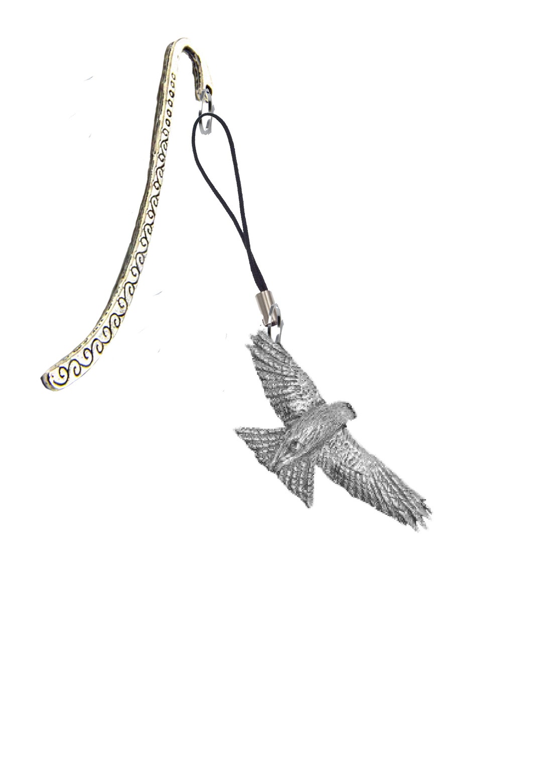 Ppb11 Red Kite Bird Pewter on a Bookmark Clip Slide Metal Etsy UK