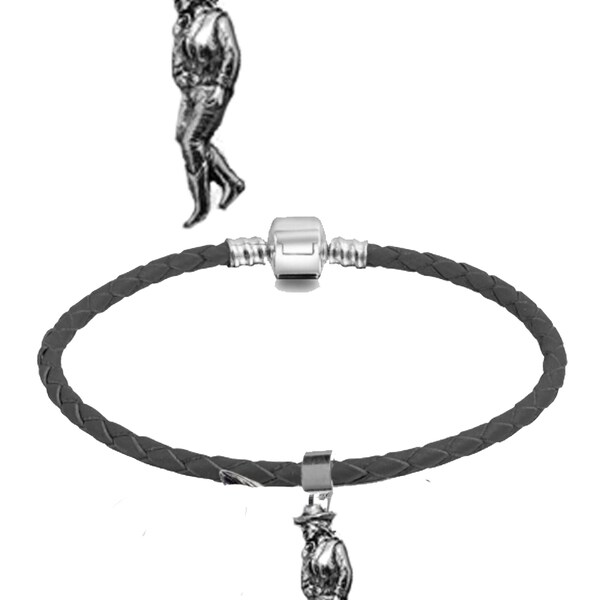 Girl Line Dancer Charm / Anhänger an einer Öse, die ein 5mm Loch hat, um Armband halskette european zu passen oder wählen Sie das Armband mit Charm ppw02