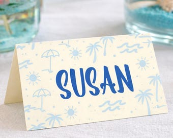 Beach Themed Place Cards