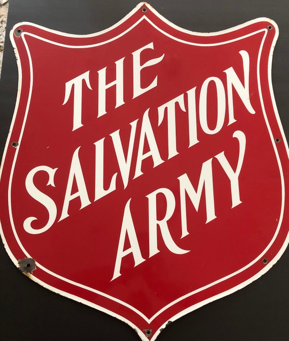 Vintage Salvation Army Sign large Etsy