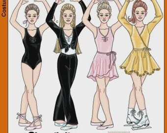 Cartamodello Simplicity 5944, taglie 7-16, per gonna e body in maglia da bambina, top e pantaloni. Non tagliato, piegato in fabbrica.