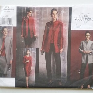 Vogue 2771, Size 14-18, Misses' Petite jacket, Top, Dress, Skirt and Pants Sewing Pattern / UNCUT Factory Folded/ Vintage