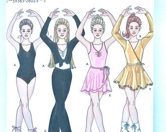 Simplicity 5944, Size 7-16, Girls' Skirt and Knit Leotard, Tops and Pants Sewing Pattern. Uncut, Factory-Folded.