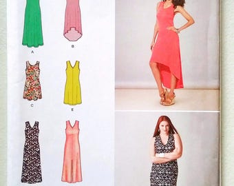 Simplicity 1358, Size XXS - XXL Misses' Knit Dress Sewing Pattern, UNCUT Factory Folded