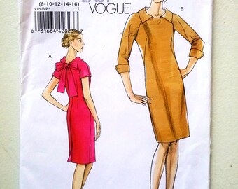 Vogue 8573, Size 8-16 Misses Dress Sewing Pattern / UNCUT Factory Folded/ Vintage