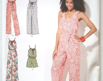 Simplicity 0565 Size XXS - XXL Misses' Maxi Dress and Long or Short Jumpsuit Sewing Pattern / UNCUT Factory Folded/ Vintage