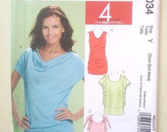 McCall's 6034, Size Xsm - Sml - Med, Misses' Pullover Tunic Sewing Pattern / UNCUT Factory Folded/ Vintage