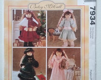McCall’s 7934 Doll Clothes Sewing Pattern • Vintage Uncut Factory Folded • Outfits & Accessories • Craft Sewing Pattern