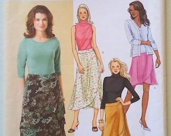 Butterick 4615 Size: 14-20/ Misses' Flared Wrap Skirt Sewing Pattern / UNCUT Factory Folded