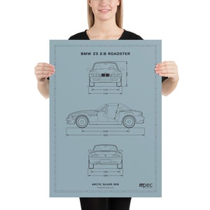 Technical Illustration BMW Z3 - Choice of colours
