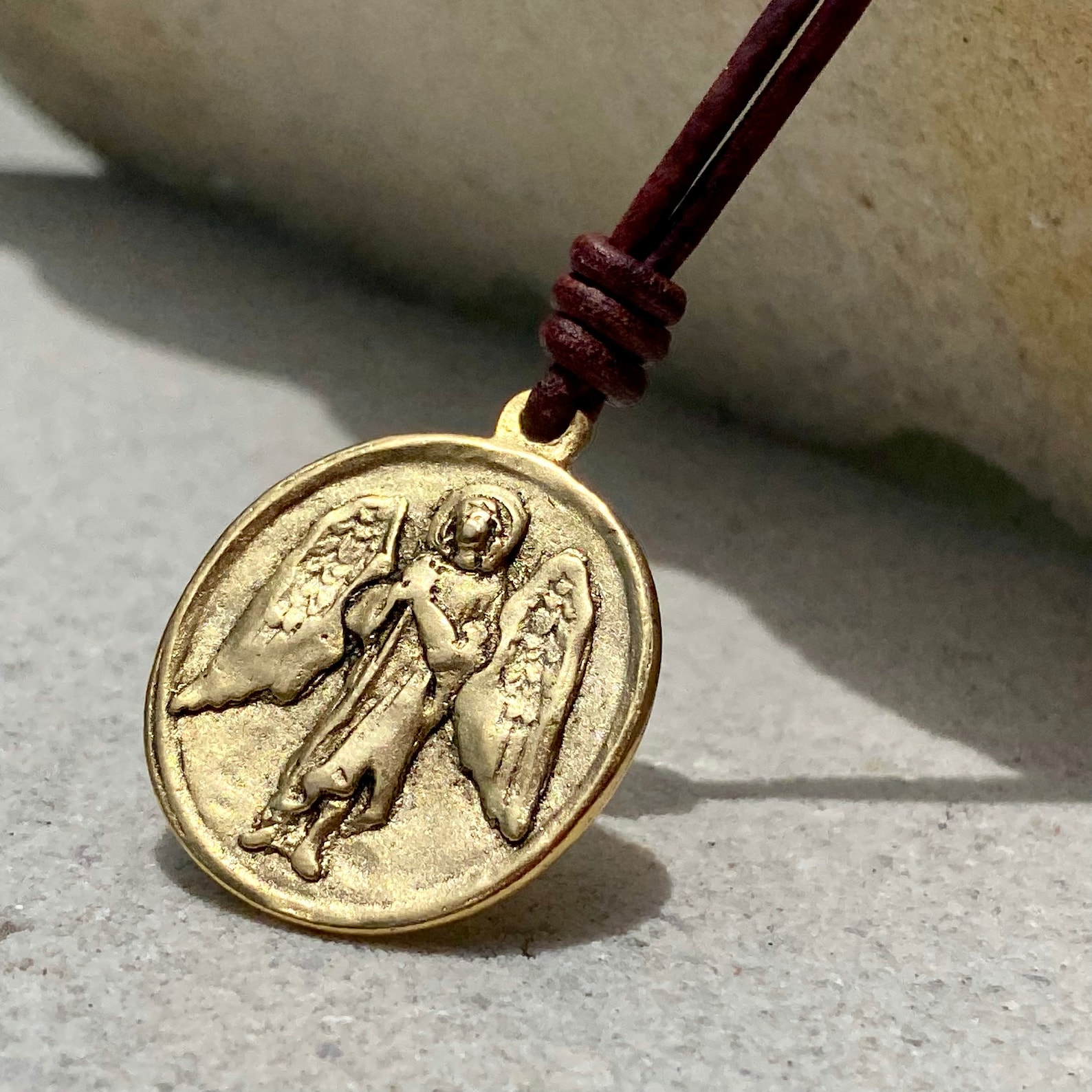 Archangel Saint Raphael Necklace Catholic Medal St Raphael Etsy
