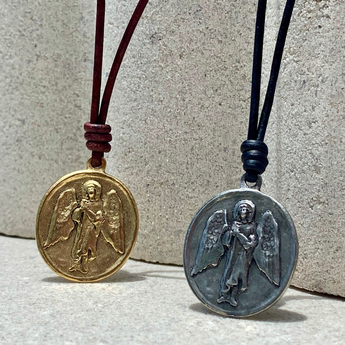 Archangel Saint Raphael Necklace Catholic Medal St Raphael Etsy