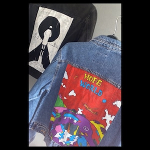 Custom Kpop inspired hand painted denim jackets!!