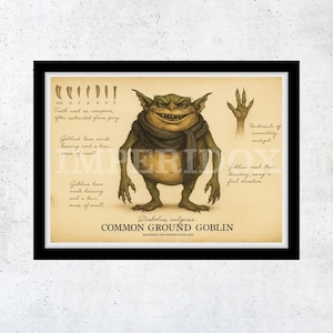 Goblin Print – Spiderwick Chronicles Inspired, Fantasy Creature Wall Art, Folklore Illustration, Magical Home Décor