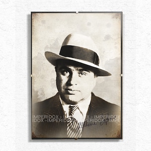 Al Capone Print | Aged reproduction Print of Al Capone