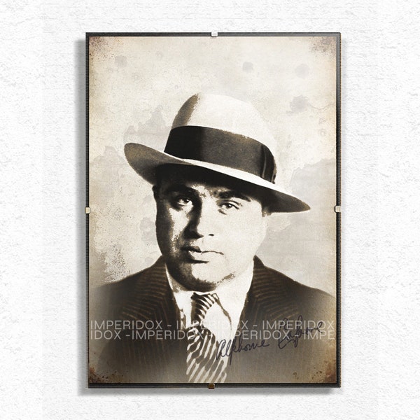 Al Capone Print | Aged reproduction Print of Al Capone