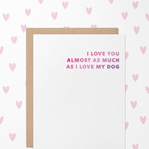 I Love You Grußkarte // Hund Valentinstagskarte // Valentinstagskarte // Valentinstagskarte // Valentinstagskarte für Hunde