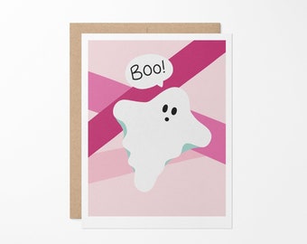 Ghosts 08 - Greeting Card // Ghost Illustration // Ghost Art // Cute Ghosts // Original Art // Procreate Art // Minimalist Art
