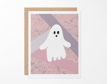 Ghosts 04 - Greeting Card // Ghost Illustration // Ghost Art // Cute Ghosts // Original Art // Procreate Art // Minimalist Art