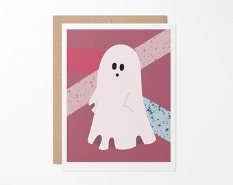 Ghosts 03 - Greeting Card // Ghost Illustration // Ghost Art // Cute Ghosts // Original Art // Procreate Art // Minimalist Art