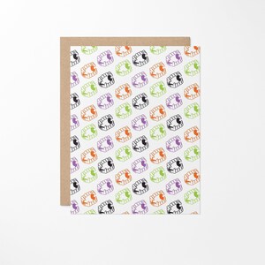 Tarjeta de felicitación de dientes de vampiro de Halloween // Tarjeta de Halloween // Tarjeta de vampiro // Dientes de vampiro // Tarjeta de felicitación espeluznante // Ilustración de vampiro