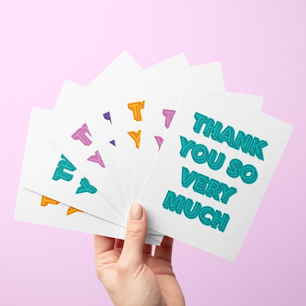 Thank You So Very Much Greeting Card // Thank You Card // Thank You Wedding Card // Wedding Card // Cute Thank You Card // Thanks Card