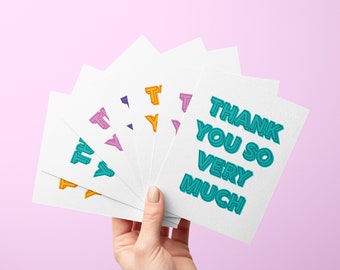 Thank You So Very Much Greeting Card // Thank You Card // Thank You Wedding Card // Wedding Card // Cute Thank You Card // Thanks Card