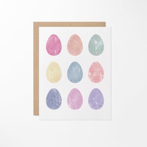 Fröhliche Ostereier Grußkarte // Ostern // Karten für Familienmitglieder // Niedliche Osterkarte // Ostersonntag // Handgemachte Osterkarte // Eier