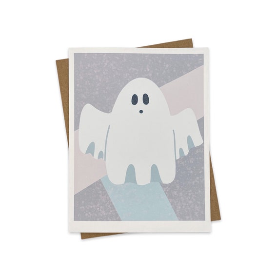 Ghosts 01 Greeting Card // Ghost Illustration // Ghost Art // Cute Ghosts // Original Art // Procreate Art // Minimalist Art