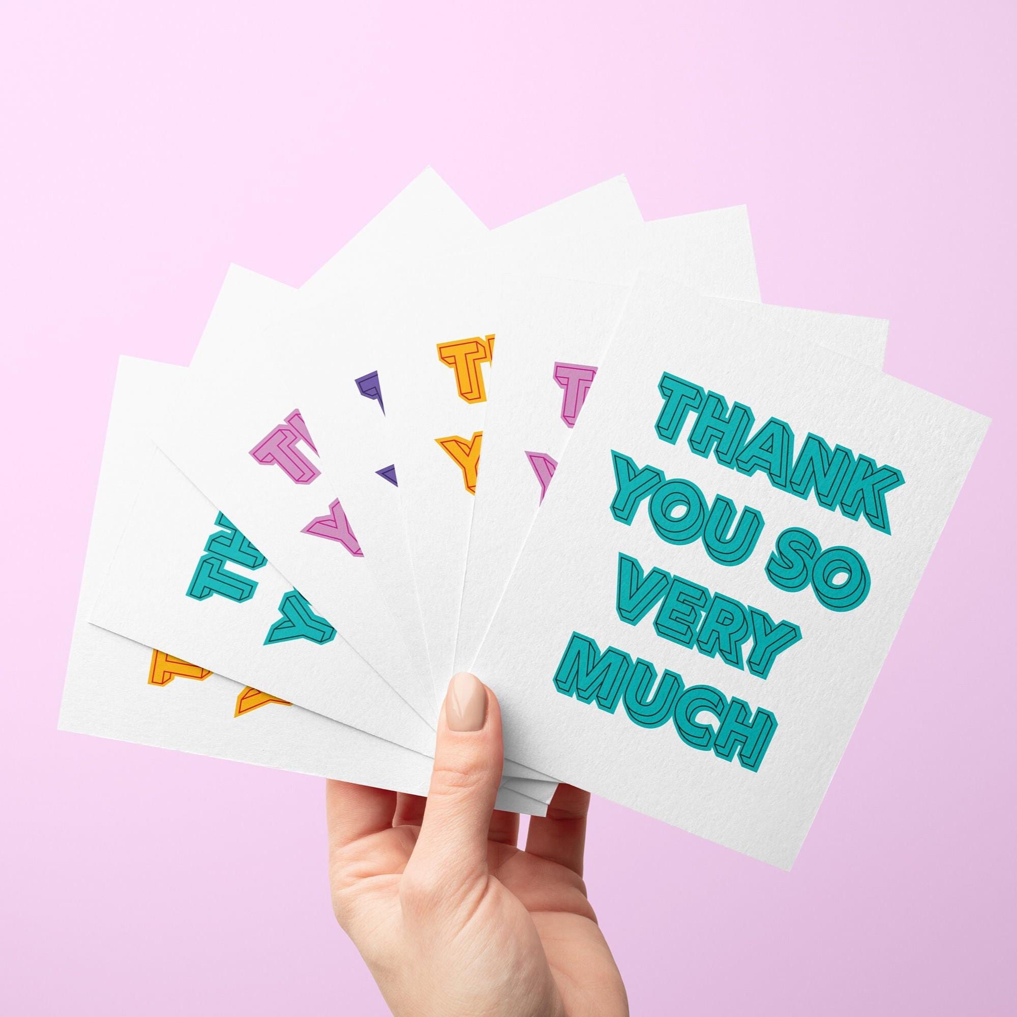 Thank You so Very Much Greeting Card - Etsy