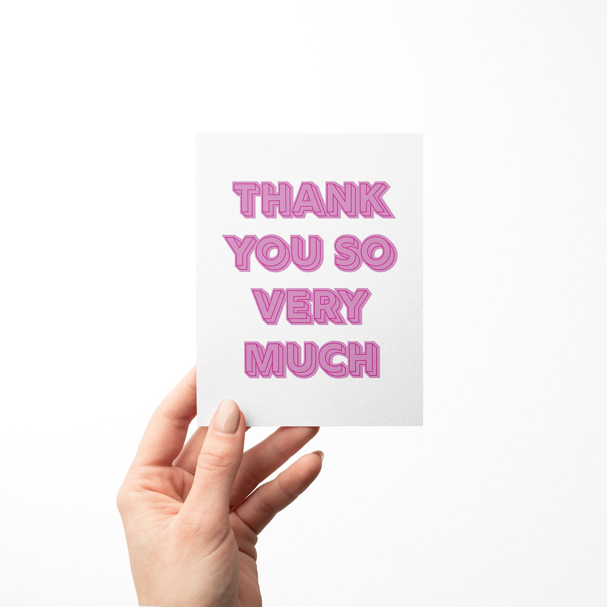 Thank You so Very Much Greeting Card // Thank You Card // Thank