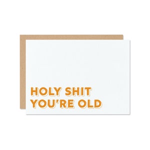 You&#39;re Old Mini Greeting Card // Happy Birthday Card // Birthday Card // Cute Birthday Card // Birthday Gift Card // Funny Birthday Cards