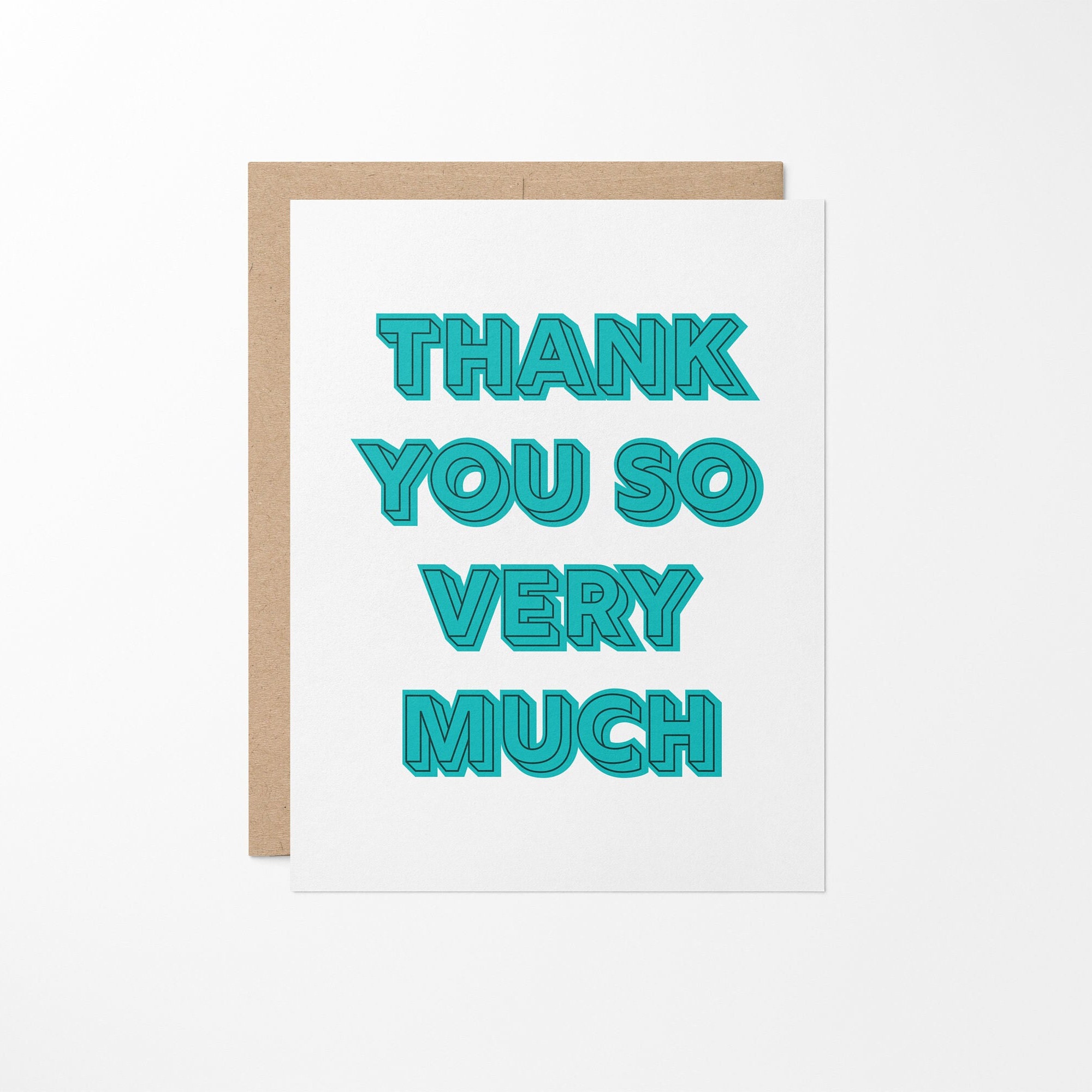 Thank You so Very Much Greeting Card // Thank You Card // Thank