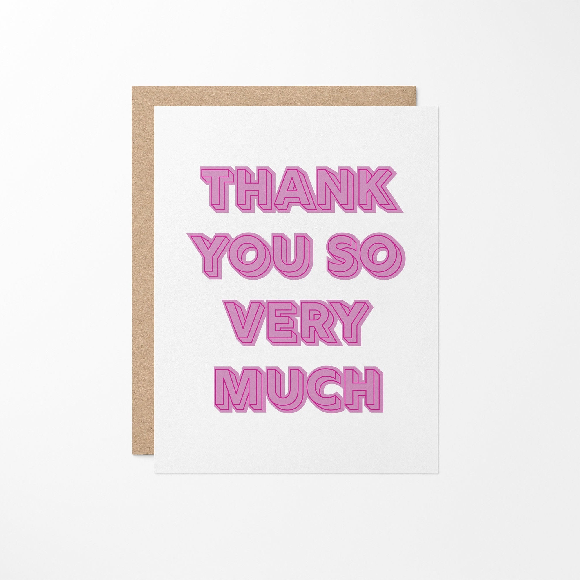 Thank You so Very Much Greeting Card // Thank You Card // Thank