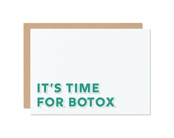 Botox Mini Greeting Card // Happy Birthday Card // Birthday Card // Cute Birthday Card // Birthday Gift Card // Funny Birthday Cards