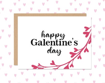 Galentine's Day Mini Greeting Card // Valentine's Day Card // Cute Valentine's Card // Valentines Card // Coworkers Cards // Mini Cards