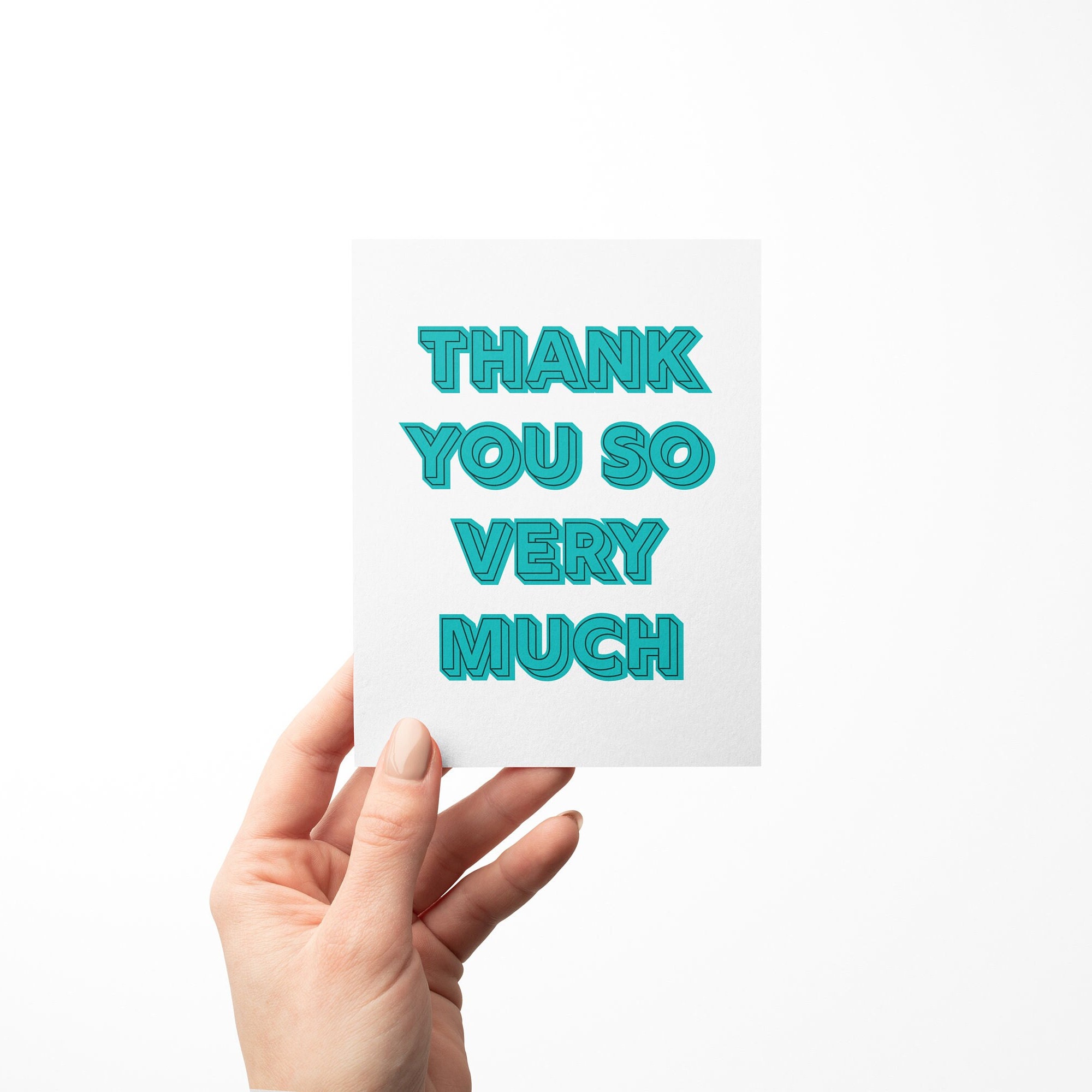 Thank You so Very Much Greeting Card // Thank You Card // Thank