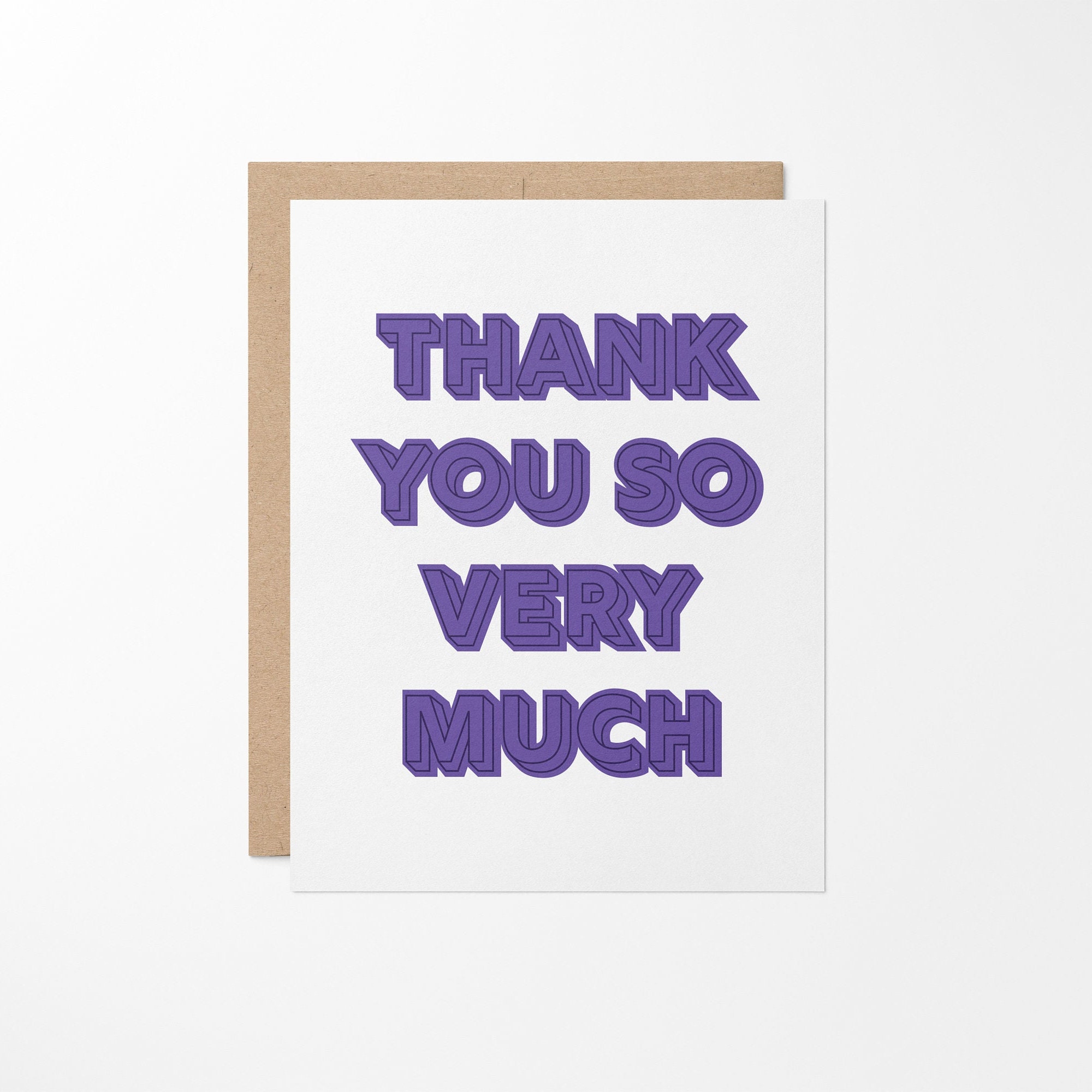 Thank You so Very Much Greeting Card // Thank You Card // Thank