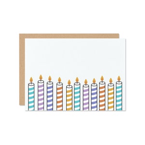 Happy Birthday Candles Mini Card // Cute Birthday Card // Mini Greeting Card // Birthday Card // Birthday Candle Illustration