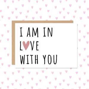 In Love Valentine&#39;s Day Mini Greeting Card // Valentine&#39;s Day Card // Cute Valentine&#39;s Card // Valentines Card // I Love You // Mini Card