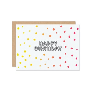 Happy Birthday Polka Dot Mini Card // Birthday Card // Cute birthday Card // Small Birthday Card // Birthday Gift Card