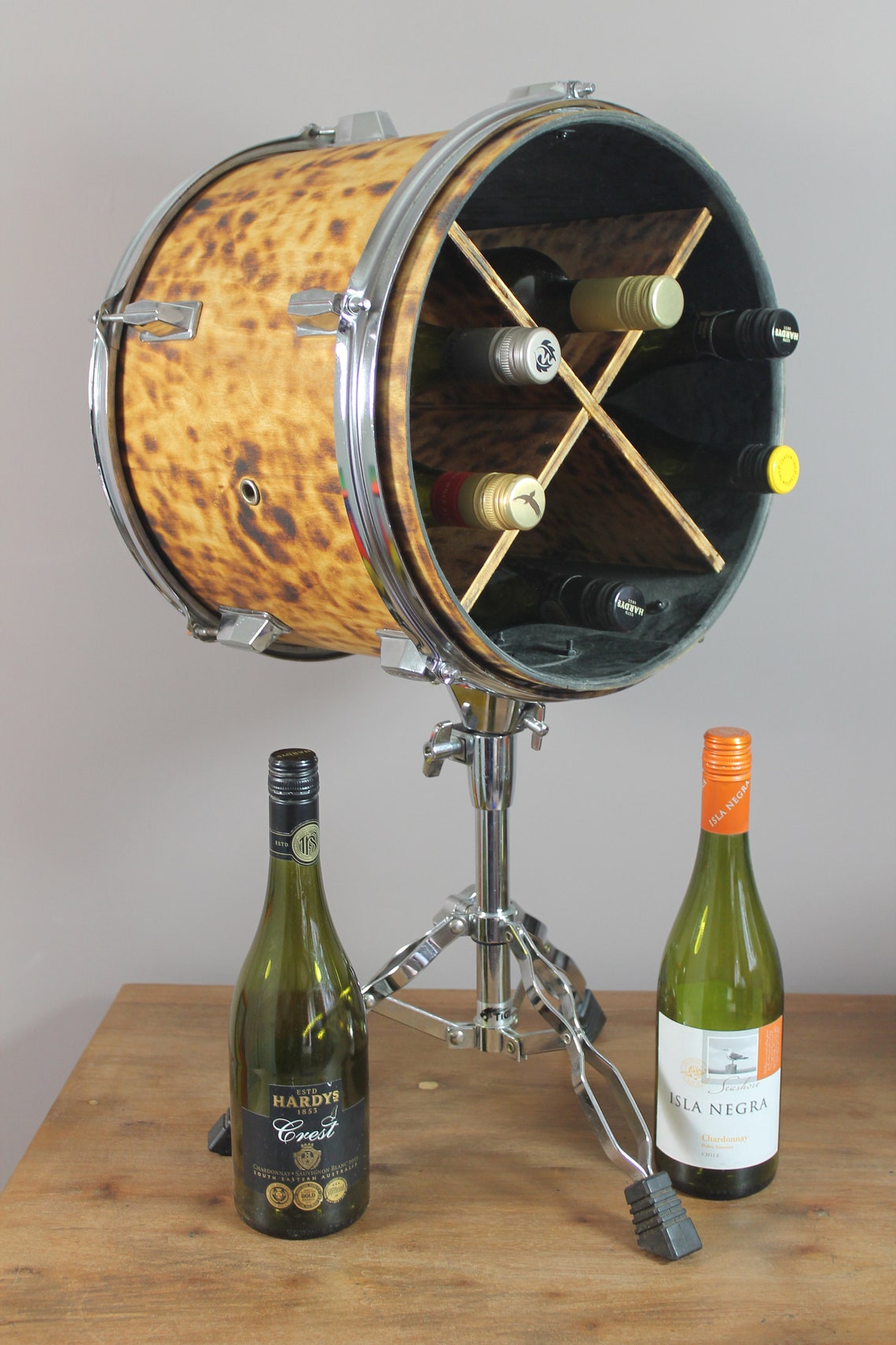 Wine Rack Upcycled Drum Wine Rack Retro Wine Rack Upcycled Etsy