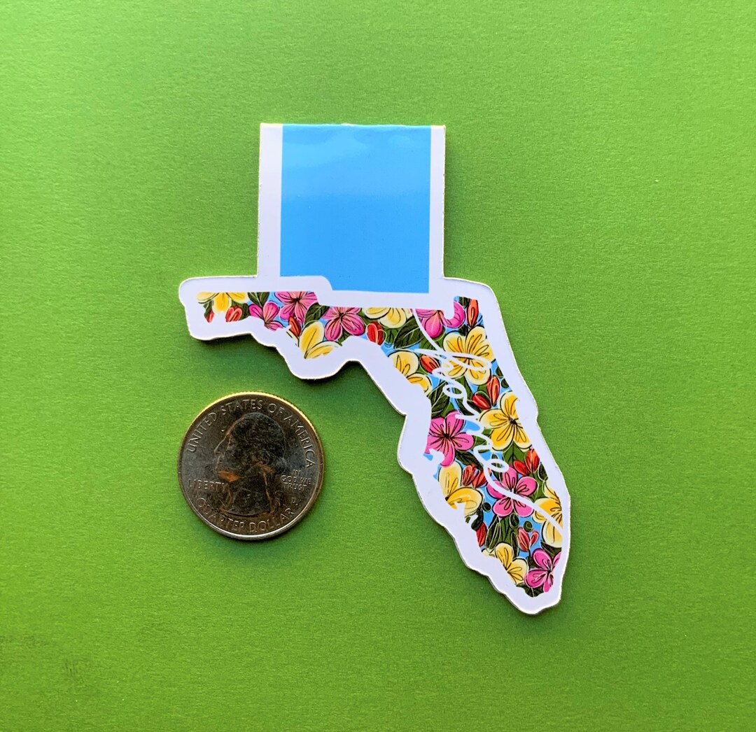 Florida State Magnetic Bookmark / Vinyl Sticker - Etsy