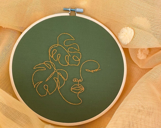 Plant Lady Finished Embroidery Hoop