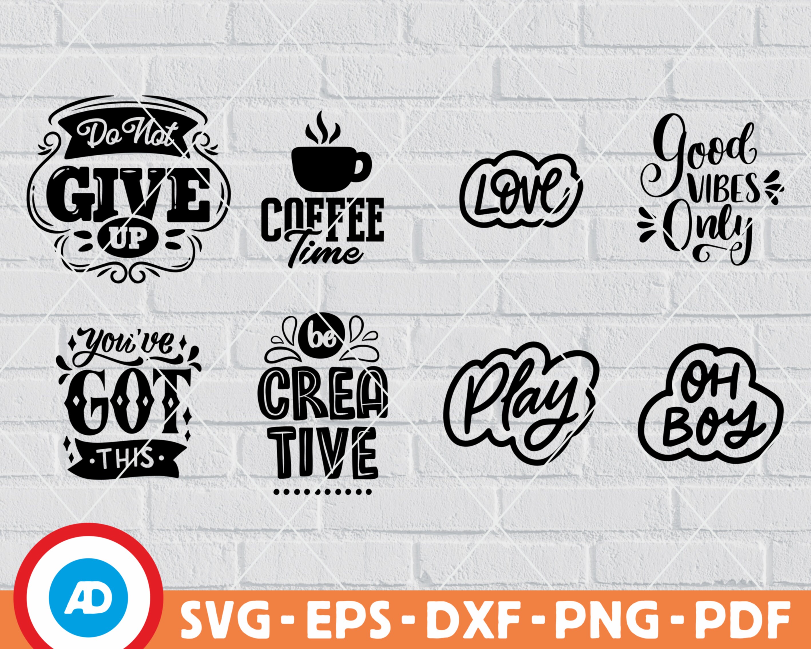 37 Inspirational Quotes SVG BUNDLE Svg Eps Dxf Pdf Png Hand - Etsy